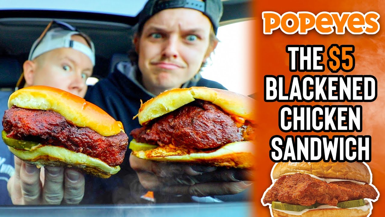Eating Popeyes $5 Blackened Chicken Sandwich | *BETTER THAN THE FRIED VERSION?!*