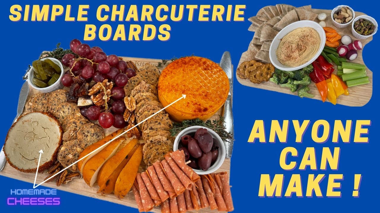 HOW TO MAKE EASY VEGAN CHARCUTERIE BOARDS WITH HOMEMADE CHEESE WHEEL RECIPES by @cookingwithplants